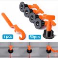 50pcs Reuseable tile leveling system t-lock spacer tile leveller 1.5mm size. 