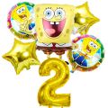 6Pcs SpongeBob SquarePants Patrick Star Balloon set Birthday Party Balloons Helium Ballons Boy Girl Baby Shower Party Supplies. 