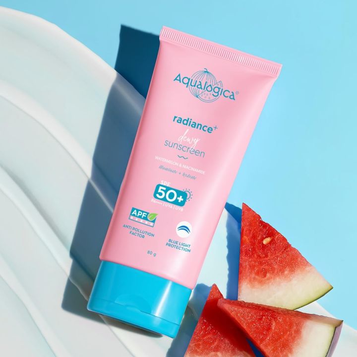 Aqualogica%20Radiance+%20Dewy%20Sunscreen%20with%20Watermelon%20&%20Niacinamide%20with%20SPF%2050%20&%20PA+++%20-%2080%20gm%20-%20Image%202