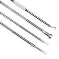 4Pcs Blackhead Acne Remover Set Beauty Skin Care Pore Cleaner Acne Needle Pimple Stainless Steel Pimple Needles Removal Tools. 