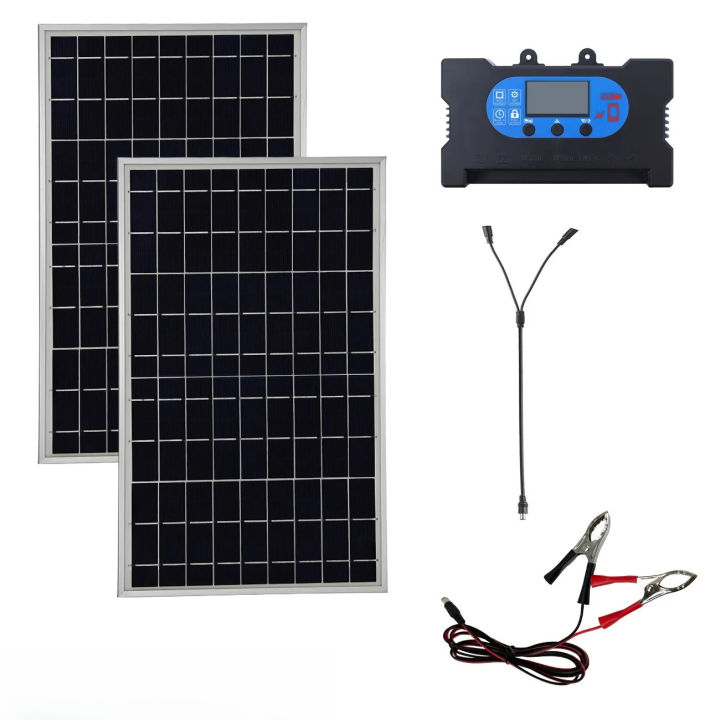 20W%2018V%20Outdoor%20Solar%20Panel%20Charger%20Flexible%20Solar%20Panel%20Kit%20with100A%20controller%20For%20Travel%20Camping%20Phone%20Car%20Battery%20Generator%20-%20Image%202