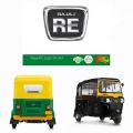 Bajaj RE Logo Sticker Three wheel. 