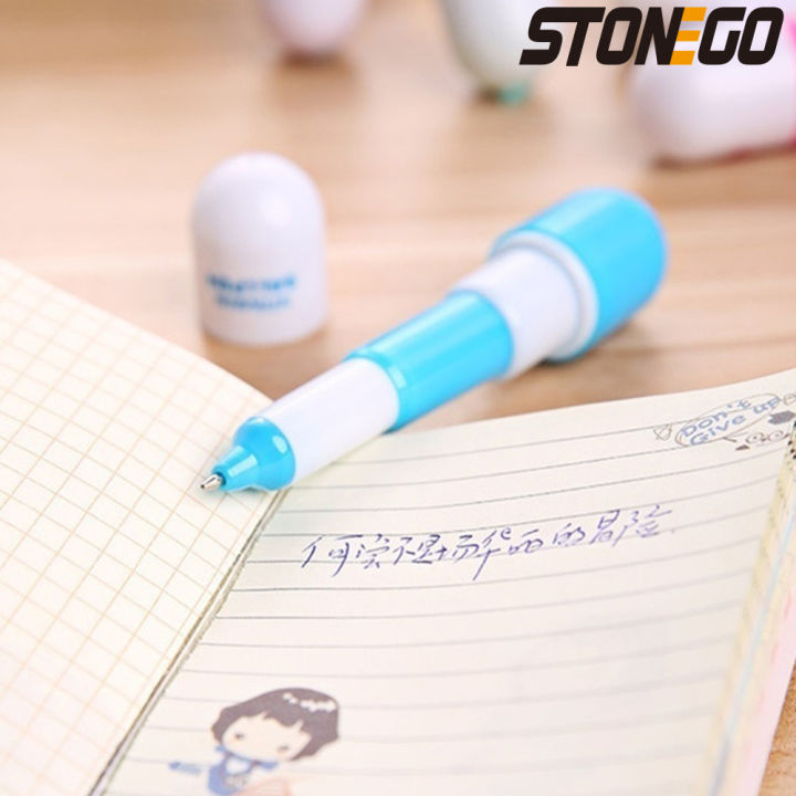 STONEGO%20Cute%20Smiling%20Face%20Pill%20Ball%20Point%20Pen%20Pencils%20Telescopic%20Capsule%20Ballpen%20-%20Image%205