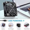 120x120x25mm 80x80x25mm 12V USB Power Cooling Case Fan For Receiver DVR Xbox TV Box Router. 