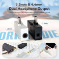 KBEAR Luma TC06 DAC Earphone Amplifier USBC DAC to 3.5mm and 4.4mm 384kHz/32bit PEQ Tuning, In-Line Control. 