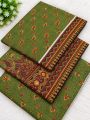 ANZARA 3 Piece Unstitched Suit for Women | Printed Shirt Trouser & Border Printed Dupatta | Elegant Ladies Dress. 