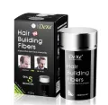 Dexe Black Colored Hair Building Fibers - Thickening Fiber for Women and Men - Hair Loss Concealer Powder for Thicker - 22g. 