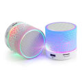 Mini Portable Bluetooth Rechargeable Speaker with Multi-Color Light, SD Card and USB Support, 520mAh Battery, Remote Control, Hands-Free Calling. 
