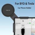 For Tesla Model 3 X Y S BYD Center Control Display Slide Rail Phone Holder Magnetic Car Phone Holder for iPhone 15 14 13 12.
