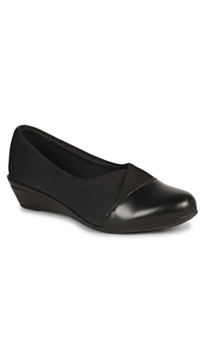 Whomen%20Official%20Mid%20Weg%C2%A0%20Heel%20Closed%20Shoes%20For%20Black%20Color%20-%20Image%203