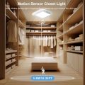 Rechargeable Remote Control Ceiling Light 3 Lighting Modes Wireless Motion Sensor LED Lamp for Bedroom Bathroom Kitchen Hallway. 