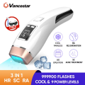 Vancostar 4in1 Laser Hair Removal IPL Epilator 999000 Flash Cooling Acne Treatment Rejuvenation Device for Home Bikini Trimmer. 