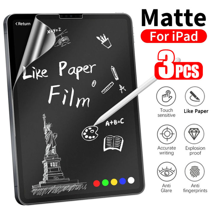 3pcs Paper Feel Screen Protector Film Matte PET Painting Write For IPad 10th gen Air 5 4 10.9 Pro 11 2022 iPad 7 8 9 10.2 mini 6