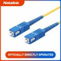 Natalink OS2 SC to SC UPC Fiber Optical Patch Cable 3.0mm Singlemode Simplex SMF 9/125μm LSZH Optical Patch Cord. 