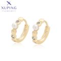 Xuping Jewelry Hot Sales High Quality Charm Popularity Circle Light Gold Color Hoop Earrings for Women Christmas  X000804253. 