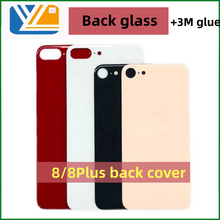 For iPhone 8 8Plus Back Glass Cover Panel Battery Cover Replacement ...