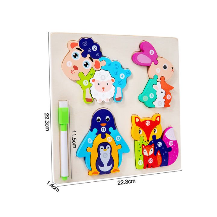 Wooden%20Animal%20Parent-Child%20Drawing%20Board%203D%20Puzzles%20Double-Sided%20Digital%20Puzzles%20Children's%20Cartoon%20Early%20Education%20Toys%20%20-%20Image%206
