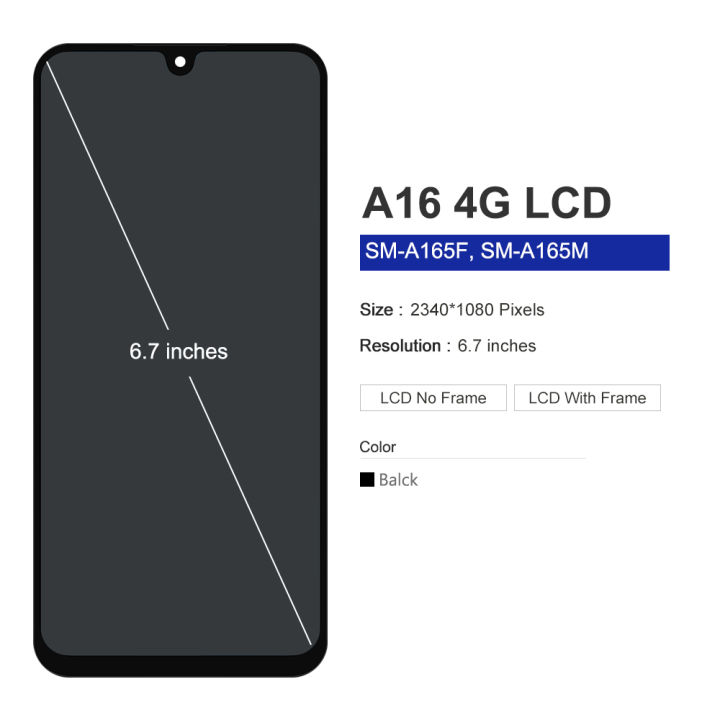 AMOLED%20For%20Samsung%20A16%204G%20Touch%20Screen%20SM-A165F%20LCD%20Display%20Touch%20Screen%20Digitizer%20with%20Frame%20Replacement%20A16%205G%20A166B%20Display%20-%20Image%205