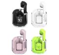Air31 TWS dual Earbuds handfree Bluetooth Wireless Earbuds Transparent crystal frame Bluetooth headset Digital Display powerbank for earbuds charging. 