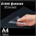 BEST QUALITY BINDING SHEETS FOR BOOKS (100 PIECES)A4 CLEAR ,X-ray SHEETS,18mm PvC COVER SHEETS. 