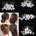 20pcs Bridal U-shaped Pin Metal Barrette Clip Hairpins Rhinestone Pearl Women Hair Accessories Wedding Hairstyle Design Tools. 