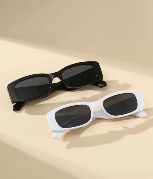 Rectangle Sunglasses for Women Trendy Retro Fashion 90s Sunglasses UV 400 Protection Square Frame Eyewear