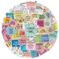 50PCS Self affirmation Encouragement Slogans Graffiti Stickers DIY Phone Cases Laptop Water Cups Waterproof Stickers. 