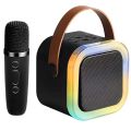 K12 Dual Microphone Karaoke Bluetooth Speaker RGB Light Two 5W Speakers Sound Subwoofer Boombox Support Multiple Input Modes. 