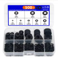 500PCS 8 Sizes M2-M10 Black Nylon Flat Washers Assortment kit M2 M2.5 M3 M4 M5 M6 M8 M10 Plane Spacer Insulation Gasket Ring.