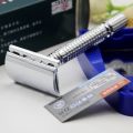 Men Shaving Razor with Blade Sliver Folding Shaving Knife Facial Hair Stainless Steel Straight Razor Barber Tools 10 Pcs Blades.