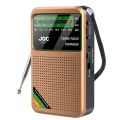 Portable Radio AM/FM/SW Pocket Radio with Rechargeable Battery Good Reception Supports Wired Earphone Mini FM Receiver Radios. 