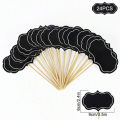 24pc Mini Blackboard Paperboard Message Slate Business Card Holder Memo Label Brand Number Table Price For Home Restaurant Party.