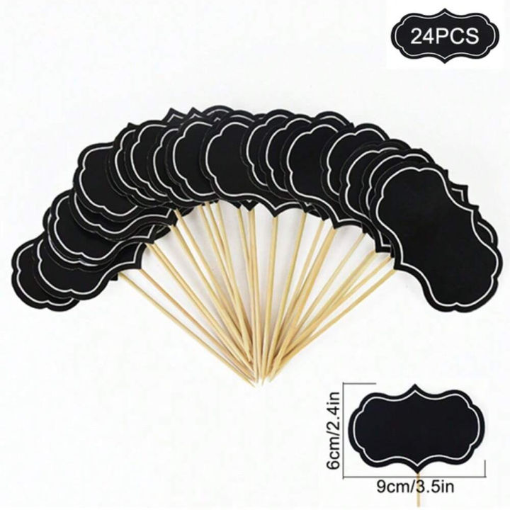 24pc%20Mini%20Blackboard%20Paperboard%20Message%20Slate%20Business%20Card%20Holder%20Memo%20Label%20Brand%20Number%20Table%20Price%20For%20Home%20Restaurant%20Party%20-%20Image%202