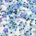 Moon Star Collision Gradient Mixed Pendants Porcelain White AB Crystal Glass Beads DIY Bracelets Necklaces Jewelry Making.
