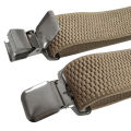 Heavy Duty Suspenders for Men Work Outdoor 3.8cm X-Back 4 Strong Clips Adjustable Elastic Trouser Braces Strap Belt.