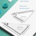 Blue Compass Ruler 7 Pieces Learning Tools Math Drawing Set for Students. 