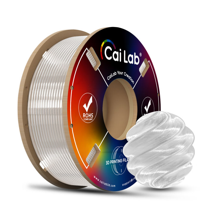 CaiLab 200g Silk Shiny PLA 3D Printer Filament 1.75mm for FDM 3D Printer Printing rich colors Metallic Luster Smooth Finish
