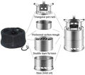 Portable Outdoor Camping Stove Wood Burning Mini Lightweight Stainless Steel  Stove Picnic BBQ Cooker Travel Adventure Tools. 