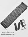 15 to 1000 Pcs Mini Double Sided Black Nail Files Portable Disposable Emery Board Buffers for Nail Art Manicure and Pedicure.