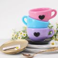 Teacup Tray Silicone Mold with Handle DIY plaster Heart Coffee Cup Saucer UV Resin Epoxy Mold Candle Cup Ceramics Mold Home Deco. 