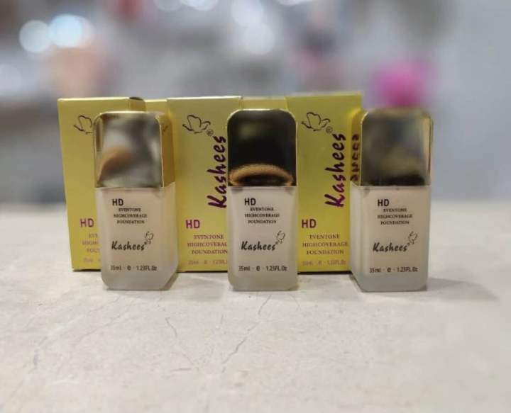 Kashees Liquid Foundation 24 Hours Lasting Water Proof with high coverage and long lasting effect Hd