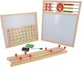 Double Sided Drawing Board – Multifunctional 6 in 1 educational board kid learning board. 