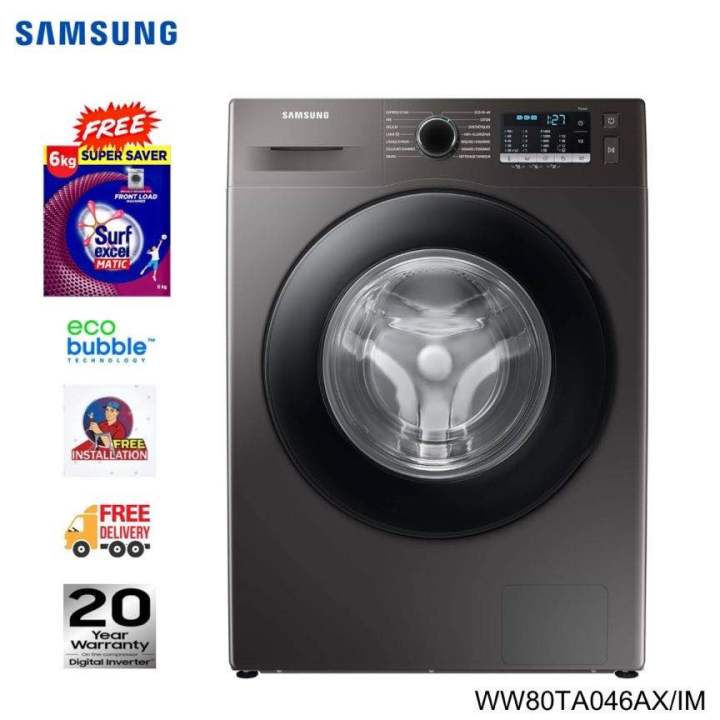 SAMSUNG WW80TA046AX/IM - 8 Kg Digital Inverter Washing Machine With Eco ...
