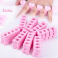 50Pcs/Pack Pink Nail Art Toes Separators Fingers Foots Sponge Soft Gel UV Tools Polish Manicure Pedicure. 