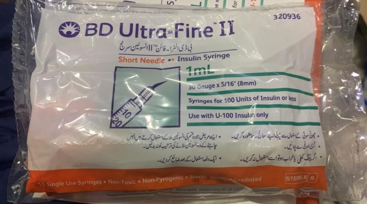BD Insulin syringes