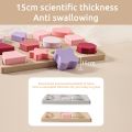 Baby Montessori BPA Free Silicone Toys Colorful Geomet Jigsaw Puzzle Nested Stacking Toys Children Shape Cognitive Learning Toys. 