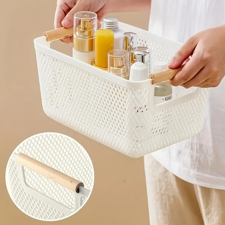 Durable%20Open%20Plastic%20Storage%20Basket%20with%20Double%20Wooden%20Handles%20-%20For%20Bathroom,%20Kitchen,%20and%20Outdoor%20Organization,%20Shelf%20Baskets%20-%20Image%202
