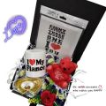 Fiance gift box for boys / girls - surprise for fiancee - i love my fiance mug - teddy bear - heart shaped chocolate - Rose flower - greeting card / birthday - engagement anniversary - love - valentine - new year. 