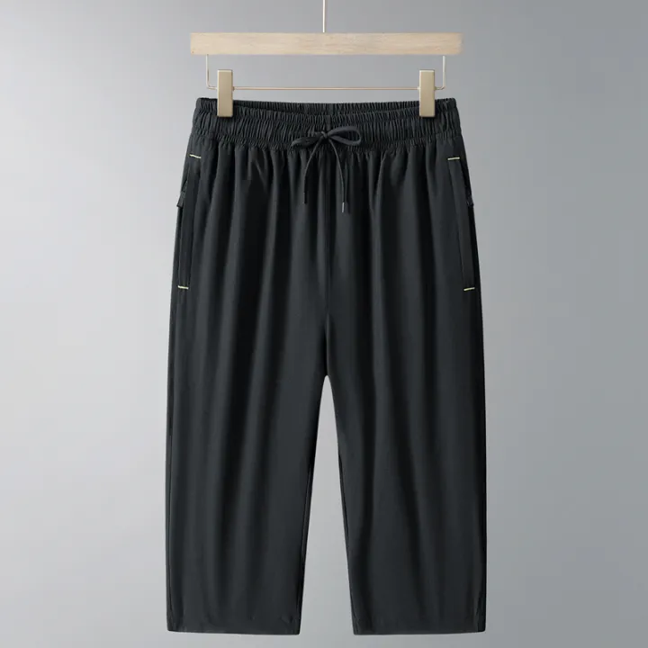 Men's%20Ice%20Silk%20Seven-Quarter%20Pants%202025%20Summer%20Thin%20Riding%20Breeches%20Loose-Fit%20Quick-Drying%20Casual%20Solid%20Sports%20Mid-Waist%20Shorts%20-%20Image%205