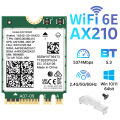 WiFi 6E AX210 Wireless Card Bluetooth 5.3 Tri Band 2.4G/5Ghz/6G Desktop Kit Antenna For Intel AX210NGW M.2 NGFF Wlan WiFi Card.